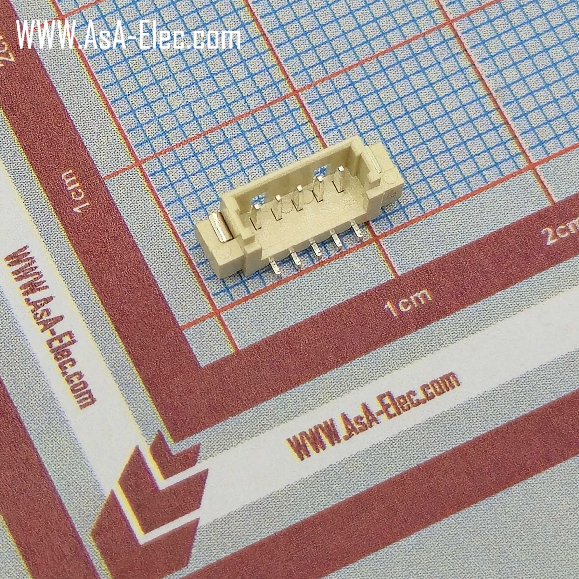 کانکتور FH تیغه ای 1.25 میلی متر 5 پین نر SMD STRAIGHT
